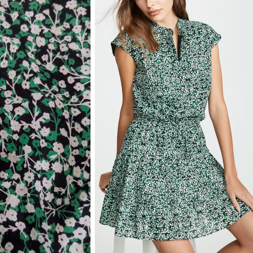 Rebecca Minkoff Floral drawstring Ollie Dress cotton ditsy